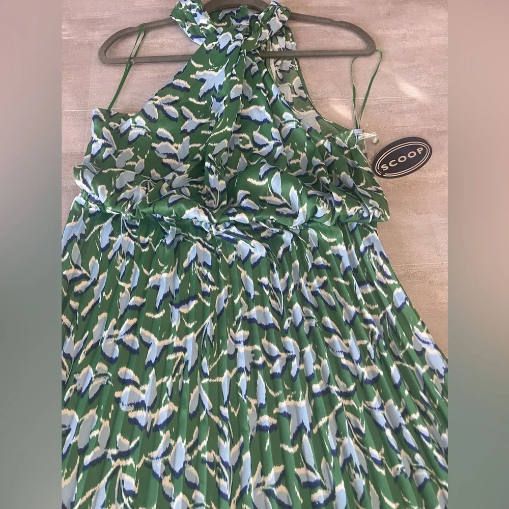SCOOP- Floral Green and Blue Maxi Dress- Size 12-14 Nwt - Picture 3 of 8